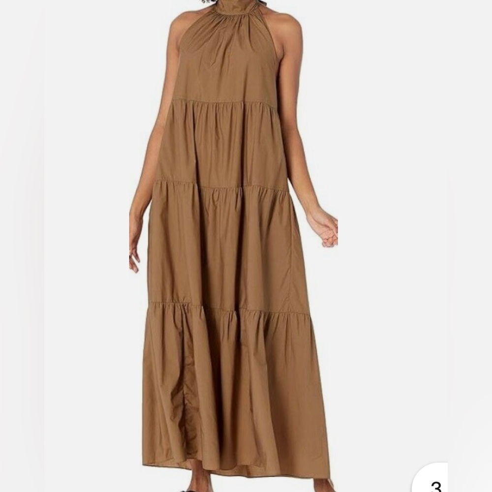 Theory Women's Halter Tier Maxi Dress Size M